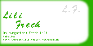 lili frech business card